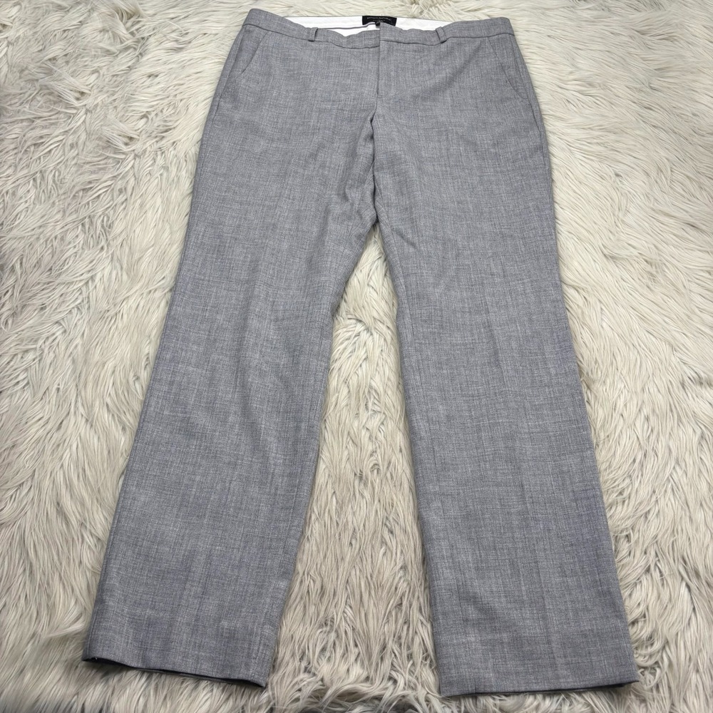 Banana Republic Women's 10 Gray Ryan Curvy Fit Straight Leg Dress Pant Trouser